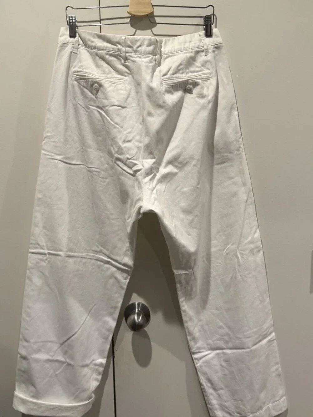 Todd Snyder Japanese Selvedge Chino Pants White 36x32 Button Fly
